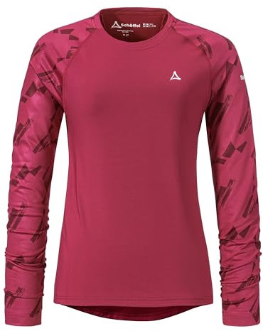 Schöffel Damen Longsleeve Lakata Trail L Wander-Shirt, Merlot, 38 EU