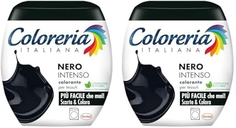 Coloreria Italiana Grey Colorante Tessuti e Vestiti in Lavatrice, Nero Intenso, 1 Confezione (Confezione da 2)
