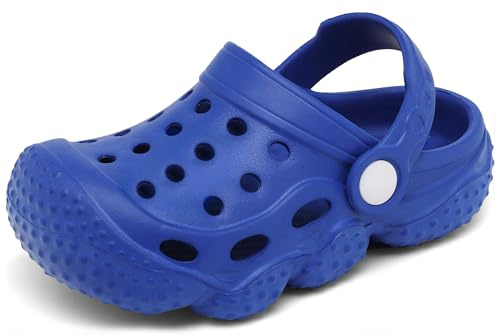 INMINPIN Unisex Niños Zuecos Niño Niña Bebé Sandalias de Playa y Piscina Antideslizante Ligeras Verano Zapatillas Zapatos de Jardín,Azul,35 EU= Fabricante 36