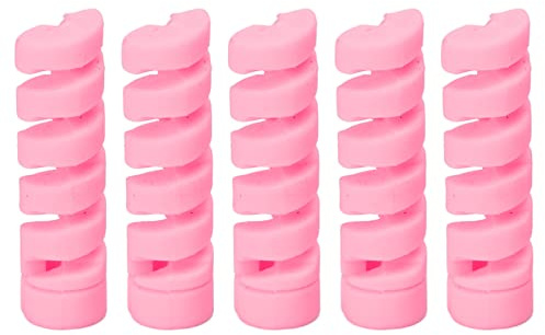 ANKROYU 5 Stück Fahrradrahmen-Schutzhülle, Gummi-Fahrrad-Schalthebel-Bremskabel-Gehäuseschutz, Wickel-Spiral-Fahrrad-Kabelhülle für Fahrrad (Rosa)