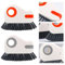 2pcs Rainure Nettoyage Brosse, Outil de Nettoyage de Rainure de Fenêtre Brosse de Nettoyage de Crevasses à Poils Durs pour Rail de Porte Coulissante(Gris et Orange)