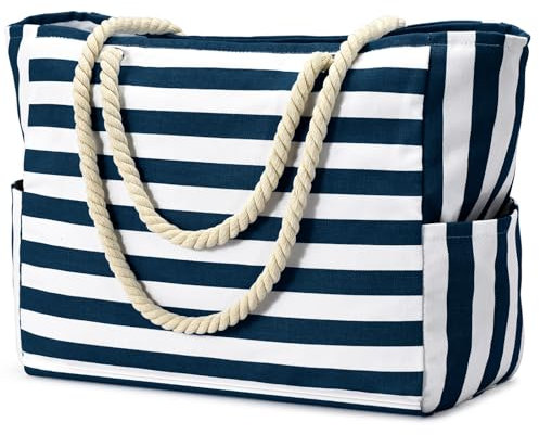 oscaurt Strandtasche Groß Tote Bag Umhängetasche Shopper Tasche Damen Badetasche XXL Familie Wickeltasche Wasserdicht Reisetasche Faltbar Travel Bag Urlaub Must Haves