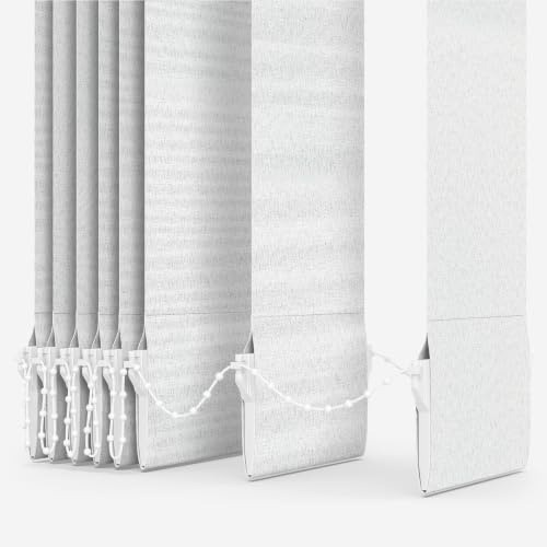 MADE TO MEASURE VERTICAL BLIND REPLACEMENT SLATS LOUVRES by Homesmart Blinds - 89mm 3.5 - FULL RANGE (DIM OUT) (Cloud White)