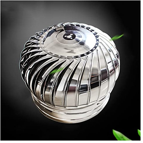 Kaminkappe, drehbarer Kaminhaubenspinner aus Edelstahl gegen Abwind, passend für die meisten Standard-Kaminaufsätze, Haubenkappe mit Klauensockel, energiesparend, Turbinenventilator, Dachlüf