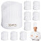 CACAZI 50 cappelli da chef usa e getta, regolabili, con fori traspiranti, in tessuto non tessuto, unisex, per casa, ristorante, cucina, lavori domestici, catering, feste, 50 pezzi., 1