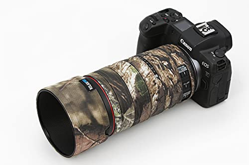 Rolanpro Spiegellose Kameralinse, Camouflage-Beschichtung, für Canon RF 100 mm F/2,8 L Makro ist USM Cover Lens Protective Sleeve Case-#3 Jungle Waterproof