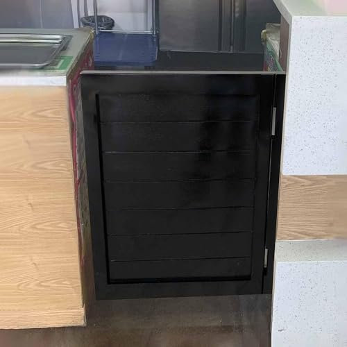 Porta a battente singola in legno massello per ristoranti e negozi Porta a battente interna per porta a battente nera con pannello in vetro qualità commerciale (dimensioni: larghezza 85 cm x altezza