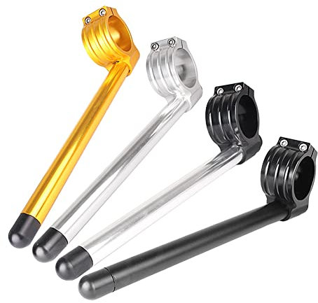 FSFYUK 7/8 Motorrad-Stummellenker, 36 mm, Ersatz für Gabellenker für Motorrad, Universal, Silbe