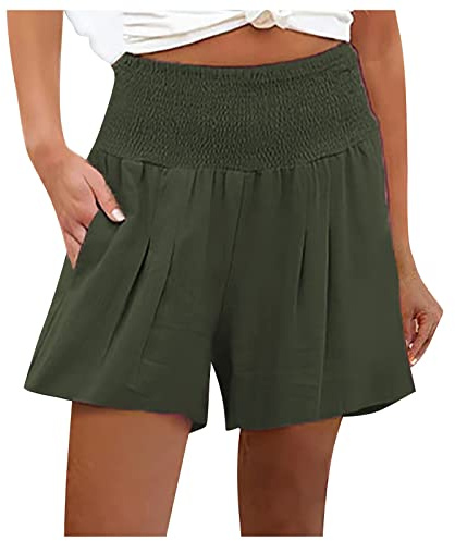 Short Femme Sport Pantacourt Femme Été Coton Pantacourt Femme Été Taille Élastiquée XL en Coton Rose Short Femme Boxe Pantalon Short Randonnée Femme Short A Paillette Femme Multicolore XL