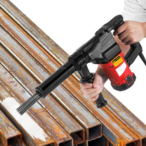 YUCHENGTECH Escalador de Agujas Electrico 1100W | Pistola Eléctrica de Desoxidación Con 100 Agujas de Acero Escalador de Agujas para Quitar óxido Escoria Soldadura y Pintura