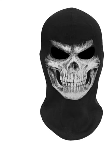 Dayysiuy Halloween Kostüm Maske - Totenkopf Verkleidung Gruselige Latex Gesichtsmaske,Detailreiches Realistisches 3D Design Kopfbedeckung für Männer Frauen Verkleidung Gruselhaus Horror