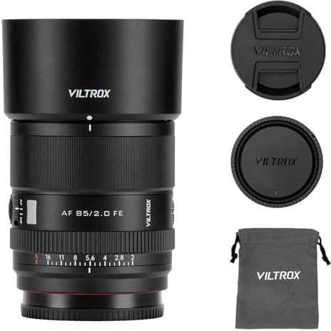 VILTROX AF 85mm F2.0 EVO FE Vollformat Autofokus Objektiv für Sony | Goldene Brennweite, F2.0 Ultraweite Blende, Leicht und Tragbar, Anpassbare Fn-Taste, Kompatibel mit Sony FE-Mount-Kameras