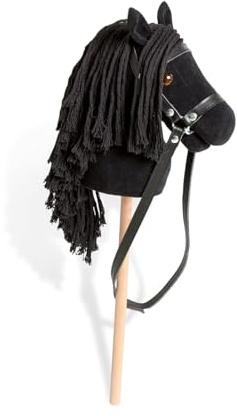 PINOLINO Steckenpferd Spirit Schwarz I Hobby Horse mit Plüschkopf