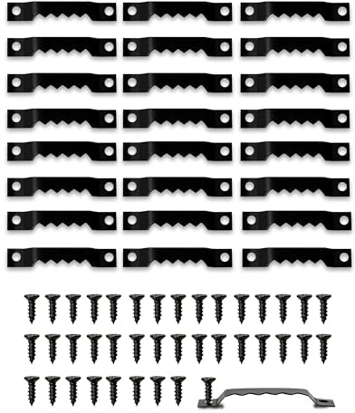 Acual Bilderhaken 40 Stück,Bildaufhänger zum Schrauben,Aufhänger für Bilder | Bilderhaken zum Nageln,Bilderrahmen Aufhänger für Leinwand,Schwere Bilder,Spiegel,Uhren und Handwerksartikel(Schwarz)