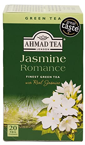 Ahmad Tea Green Tea | Jasmine Green Tea | 20 Teabag Sachets | 1 Pack