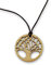 Pendentif arbre de vie, arbre de vie, 40 mm, en bois de pin avec cordon en cuir, Tree of life