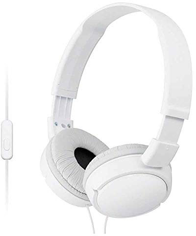 WANBAO MDR-ZX110AP Auricular Subwoofer Auricular - Control de línea de teléfono móvil Llamadas para niños y niñas - Auriculares para Juegos de computadora Música MP3 (Color : Blanco)