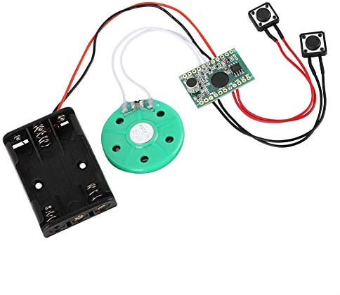 ASHATA Soundmodul Gruß-Modul,Stimme Aufzeichnung Wiedergabe Module 60 Sekunden DIY Grußkarte,Voice-Recorder Sound Modul Musik Audio Karten 10CM Kabelverlängerung für
