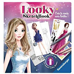 Ravensburger – Looky Sketch Book – Robes de soirée – Loisir créatif – Dessin de Mode – Stylisme – Activité détente et créative – Dès 6 Ans – 18082 – Version française