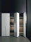 INDAUX Puerta de armario deslizante kit de herrajes, 25 kg, aluminio anodizado, 200 cm, color a presión, puerta simple