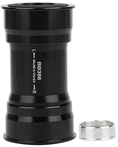 Keenso Mountainbike-Tretlager, BB386 Aluminiumlegierung Schwarzer Mountainbike-Rahmen an Kurbelgarnitur 24-mm-Einpress-Tretlager Fahrradzubehör Fahrräder und Zubehör