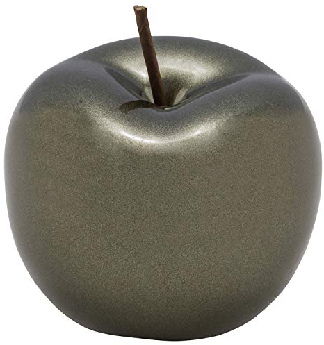 MACOSA Deko-Apfel Grün Keramik künstliche Frucht Design-Skulptur Deko-Obst Moderne Dekofigur (M)