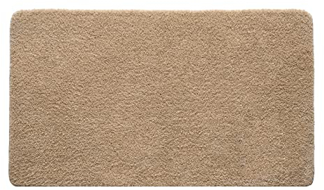 MIULEE Teppich Badematte Badezimmerteppich Bettvorleger rutschfest Badteppich Badvorleger Saugfähige Duschvorleger Waschbar Fussmatte für Wohnzimmer Schlafzimmer Badezimmer 70x120 cm Beige