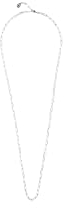UNO de 50, Lange Kette aus Metalllegierung, versilbert, handgefertigter Schmuck, kreatives Design