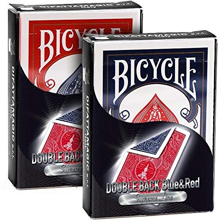 U.S.P.C.C. Bicycle - Supreme Line - Double Back - Red/Blue