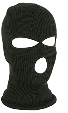 Jungerhouse Balaclava,Sturmhaube Gesichtshaube Acryl 3-Loch Sturmhaube Skimaske Erwachsene Winter Strick Sturmhaube (Armeegrün)