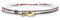 Made by Nami Bracelet de Cheville Fin pour Hommes et Femmes avec Fermoir Mousqueton Artisanal - Bijoux de Surfeur Maritime - Minimaliste en Tissu - 100% Étanche et Réglable (Dark Multi Or)