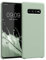 kwmobile Carcasa Compatible con Samsung Galaxy S10 Plus / S10+ Funda - Case TPU y Silicona antigolpes - Apto Carga inalámbrica - Gris Verdoso