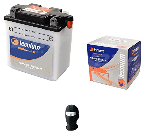 Compatible avec Yamaha 500 XT 1976 A 1981 Batterie TECNIUM 6N6-3B-1 Batteries 6V 6AH 6 AMPÈRES 6 Volts PRÊT pour Usage SPÉCIFIQUE Moto Scooter 99X57X111MM