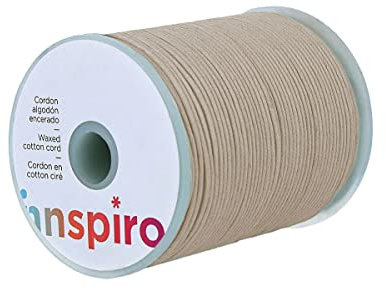 INNSPIRO Cordon Coton ciré Fin Sable 0,5 mm. 100 m.