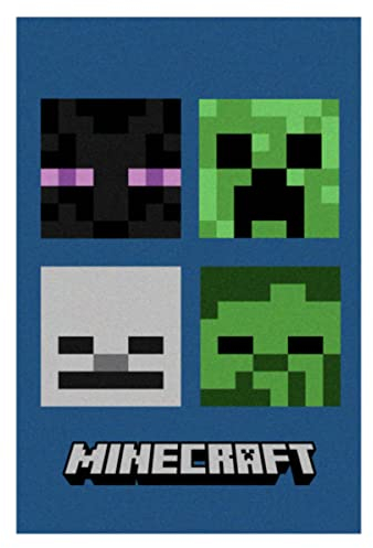 Minecraft Überwurfdecke, weiches Fleece, leicht, Mob-Monster-Design