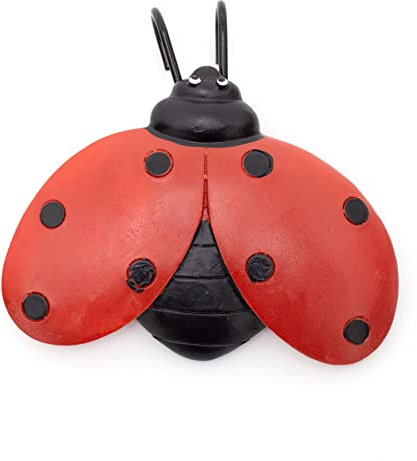 Carousel Home Insect Shaped Plant Pot Hugger Planter Hanger | Garden Planter Pot Hanger Flower Pot Hanging Ornament | Resin Bug Outdoor Plant Pot Decoration - Ladybird