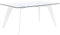 DKD Home Decor Mesa de Comedor de la Marca, Color Blanco, de Cristal y Madera MDF (90 x 160 x 75 centímetros)