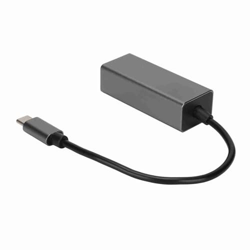 USB C zu Ethernet Adapter, USB C zu RJ45 LAN Ethernet Netzwerkadapter Stabiler Übertragungstyp C Adapter für Laptop mit A Typ C Port Grau (100 Billionen)
