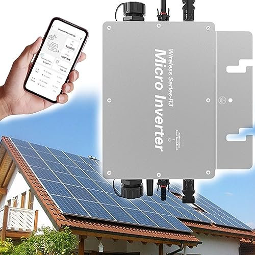 ZXSYYDS Onduleur WiFi Micro Solar, 600w / 700w / 800w Solar Grid Micro, Convertisseur d'alimentation pour Le Système Solaire,Identification Automatique Et Ip65 Imperméable,600W