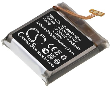 TECHTEK Batteries Compatible avec [Samsung] SM-R900, SM-R905, Watch 5 40mm remplace EB-BR910ABY, pour GH43-05114A