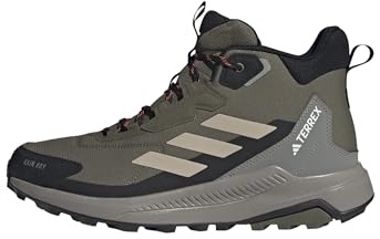 adidas Men's Terrex Anylander Mid RAIN.RDY Hiking Shoes, Olive Strata/Wonder Beige/Core Black, 11 UK