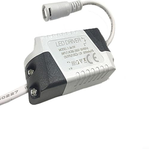 LED Transformer Driver,3W 7W 12W 18W 25W 36W LED Trafo Konstantstrom, 24-46V DC Anschluss,Led Licht Lampe Treiber Adapter Trafo Netzteil(1-3W)