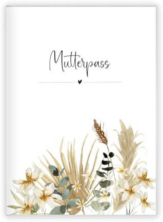 Mutterpasshülle | Schutzhülle für den deutschen Mutterpass | Geschenkidee zur Schwangerschaft (ohne Personalisierung, Boho)