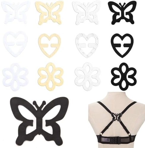 Clyhon 12 Piezas Juego de Pinzas para Sujetador, Antideslizante, Jersey de plástico, Accesorio para Sujetador, se USA para Sujetar el Tirante del Sujetador