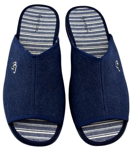 GARZON - Zapatillas de casa Muy cómodas 901151 Lona Hombre Color: Marino Talla: 44