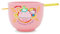Sanrio Hello Kitty Kawaii Tokyo Ceramic Ramen Dinnerware Set | Includes 20-Ounce Noodle Bowl and Wooden Chopsticks