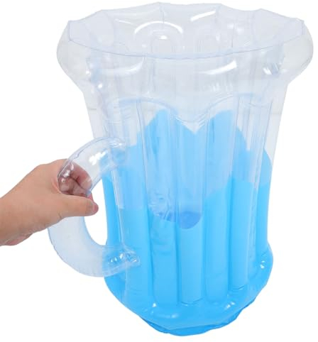 ABOOFAN Refroidisseur De Chope De Bière Gonflable Refroidisseur De Boisson En Forme De Bière Buffet De Glace Barres De Service Seau De Boisson Flottant Refroidisseur De Glace Pour Piscine