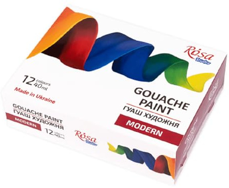 Juego de pinturas acrílicas MODERN GOUACHE Paint Set - Rosa Studio - 12 colores 40 ml