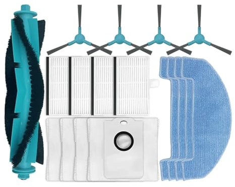 TROGPYXG Compatible con Cecotec Conga 2499 Ultra Home Titanium Advanced/Atvel Smartgyro R80 Bolsas for Polvo con Filtro y Cepillo Lateral Principal