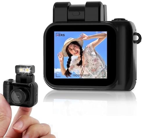 Sxhlseller Mini Llavero para Cámaras Digitales, 1080P HD Micro DV/Videocámara, Cámara de Cadena Portátil con Luz de Flash, Pequeña Videocámara CDD para Interiores y (con Tarjeta de Memoria